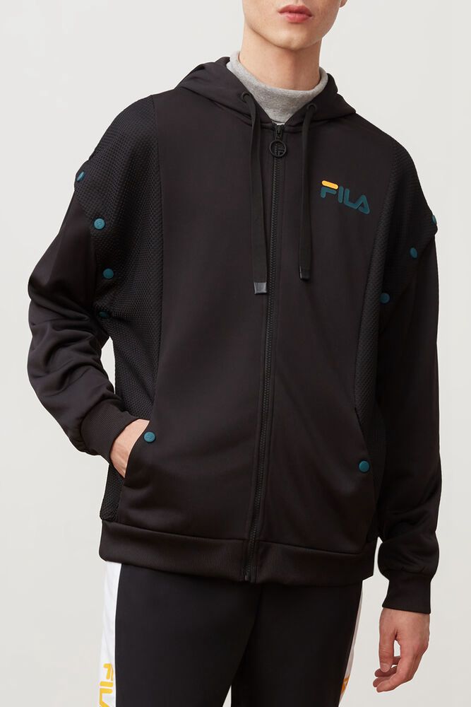 Fila Jakke Herre Sort Zee Snap Off Sleeve TAR-948537